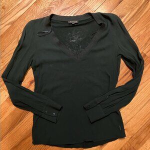 Green long sleeve Massimo Dutti shirt